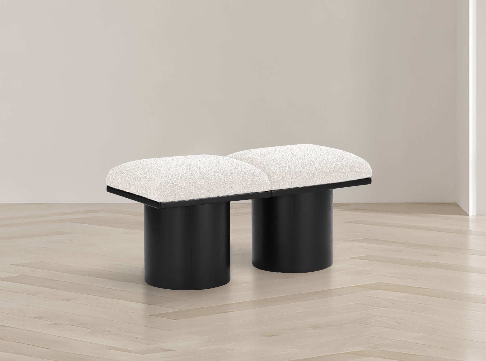 Pavilion - 2 Piece Modular Bench With Black Base