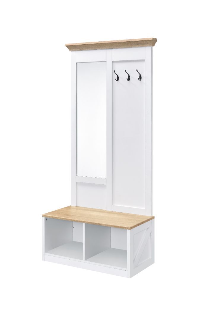 Melati - Hall Tree - Light Oak & White - Urban Living Furniture (Los Angeles, CA)