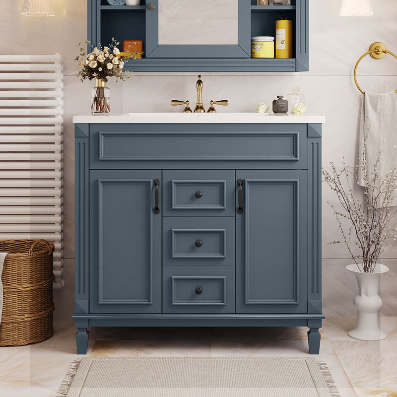 Bathroom Vanity With Top Sink, Modern Bathroom Storage Cabinet With 2 Soft Closing Doors And 2 Drawers
