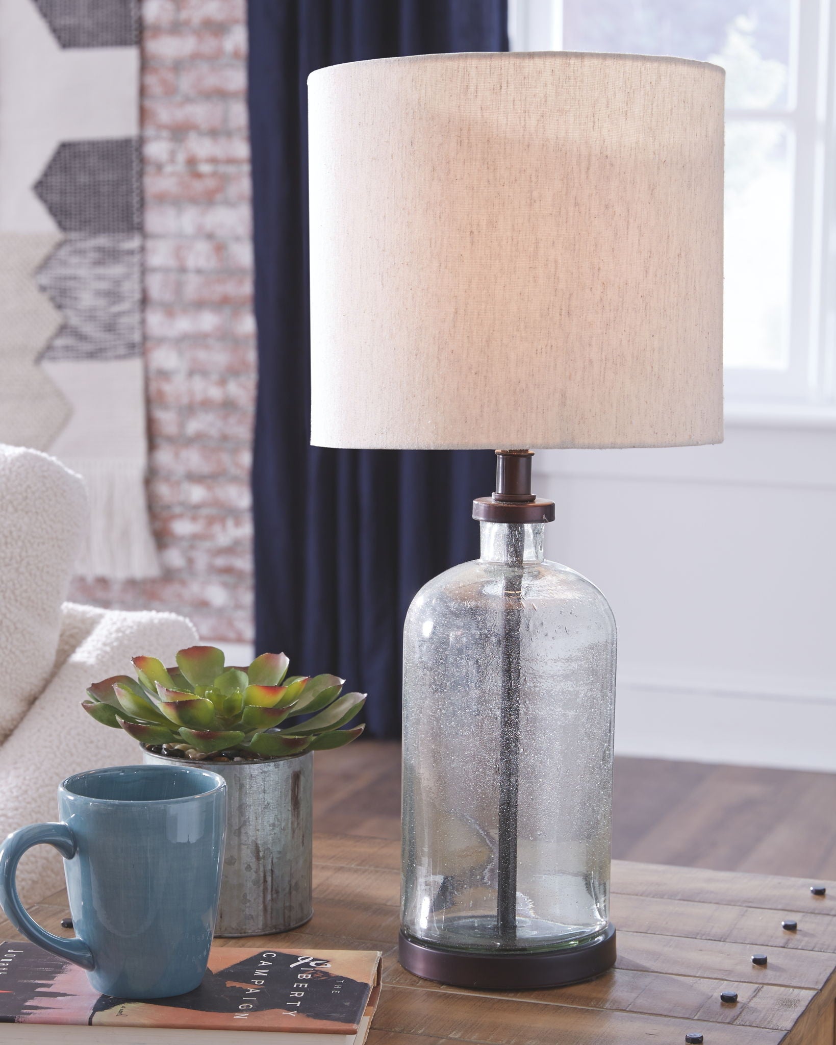 Bandile - Clear / Bronze Finish - Glass Table Lamp - Urban Living Furniture (Los Angeles, CA)