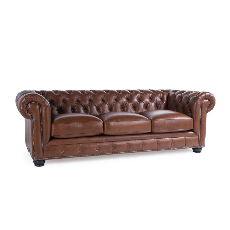 Traditional Tufted Leather Chesterfield Nailhead Sofa - Urban Living Furniture (Los Angeles, CA)