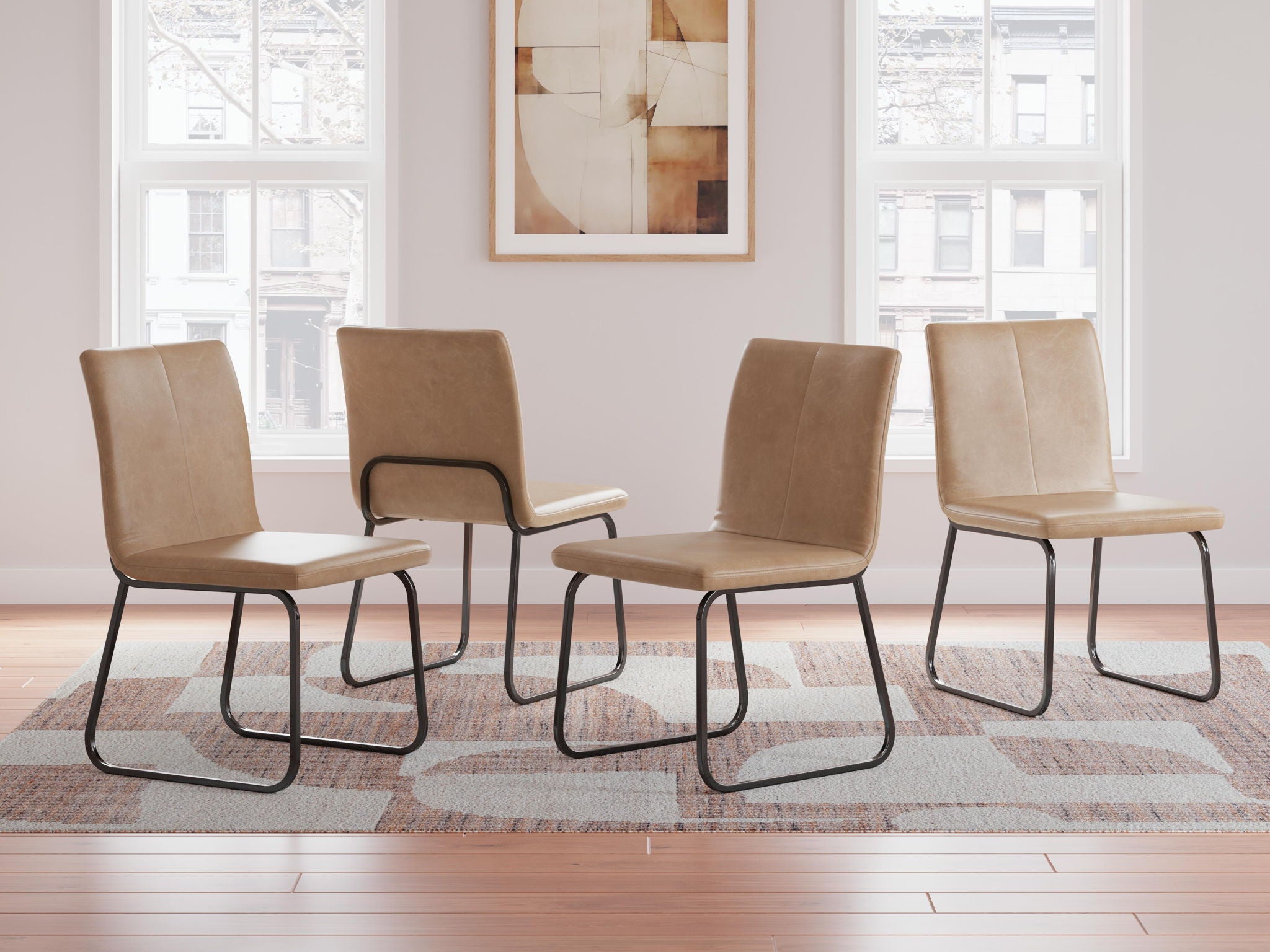Pharwynn - Dining Upholstered Side Chair (Set of 4) - Toast - Urban Living Furniture (Los Angeles, CA)