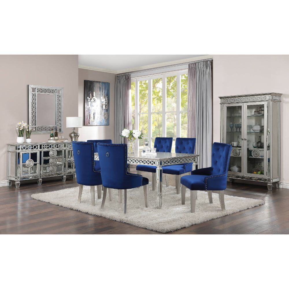 Varian - Dining Table (90"L) - Mirrored & Antique Platinum - Urban Living Furniture (Los Angeles, CA)