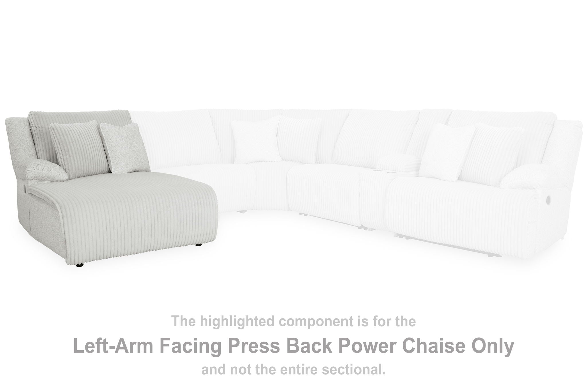 Top Tier - Alloy - Laf Press Back Power Chaise - Urban Living Furniture (Los Angeles, CA)
