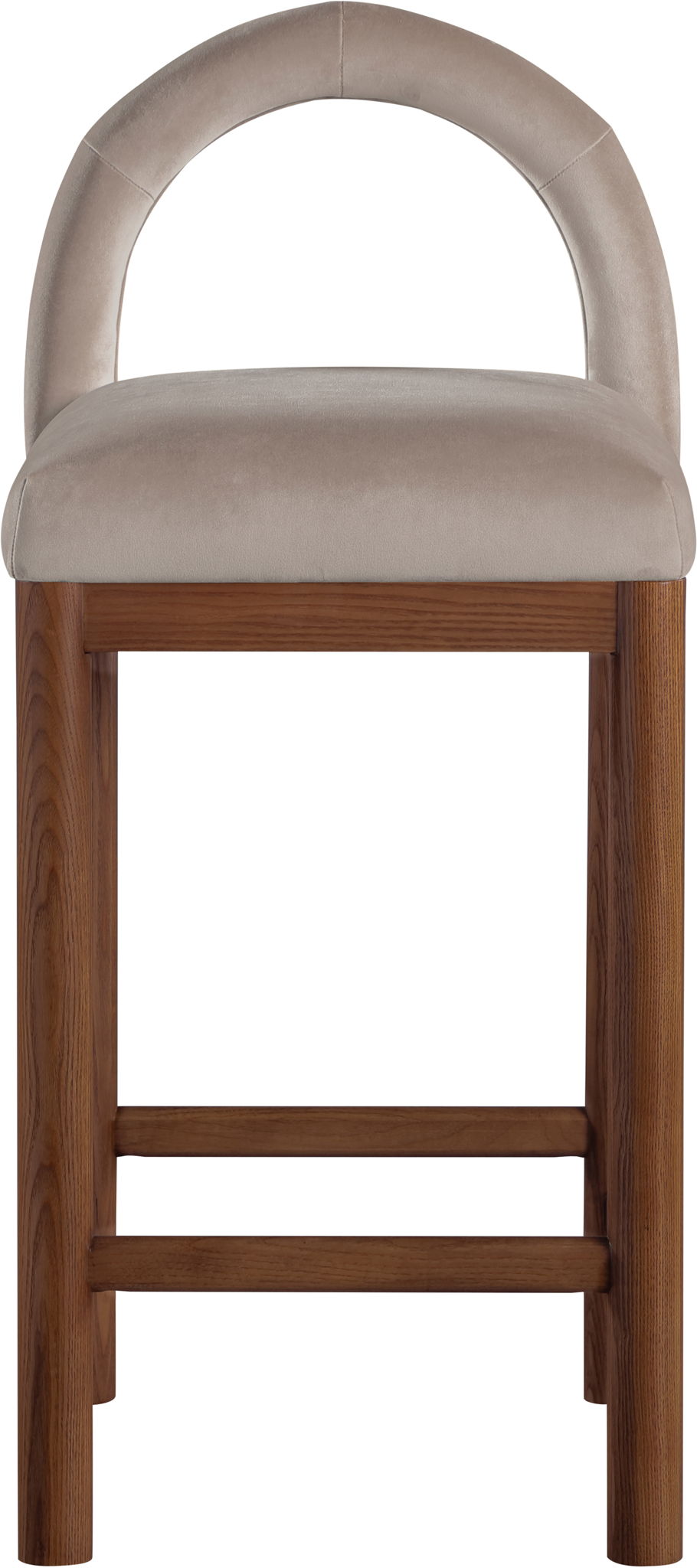 Conrad - Velvet Counter Stool With Brown Legs - Urban Living Furniture (Los Angeles, CA)