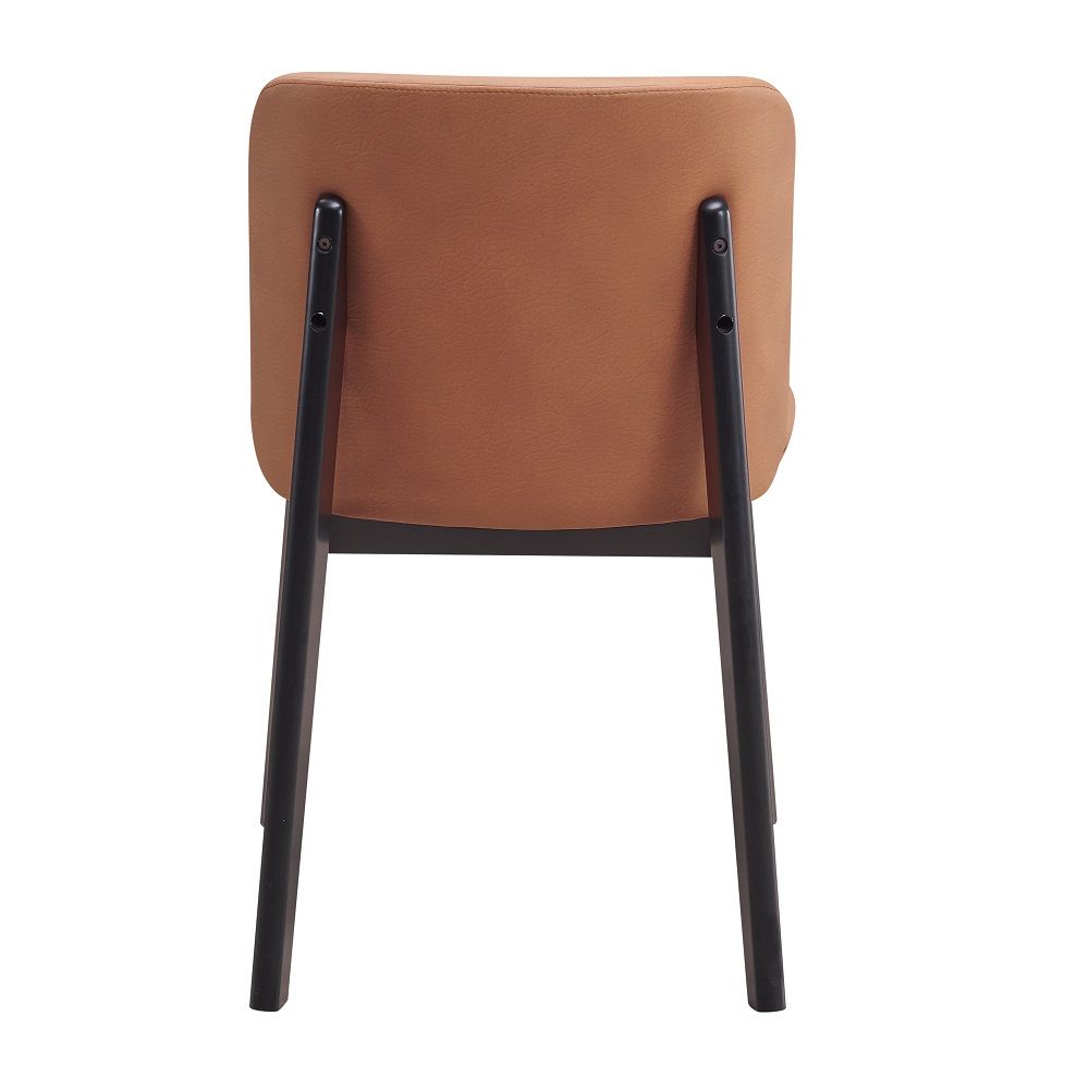 Eliora - Side Chair (Set of 2) - Camel Polish Microfiber & Black - Urban Living Furniture (Los Angeles, CA)