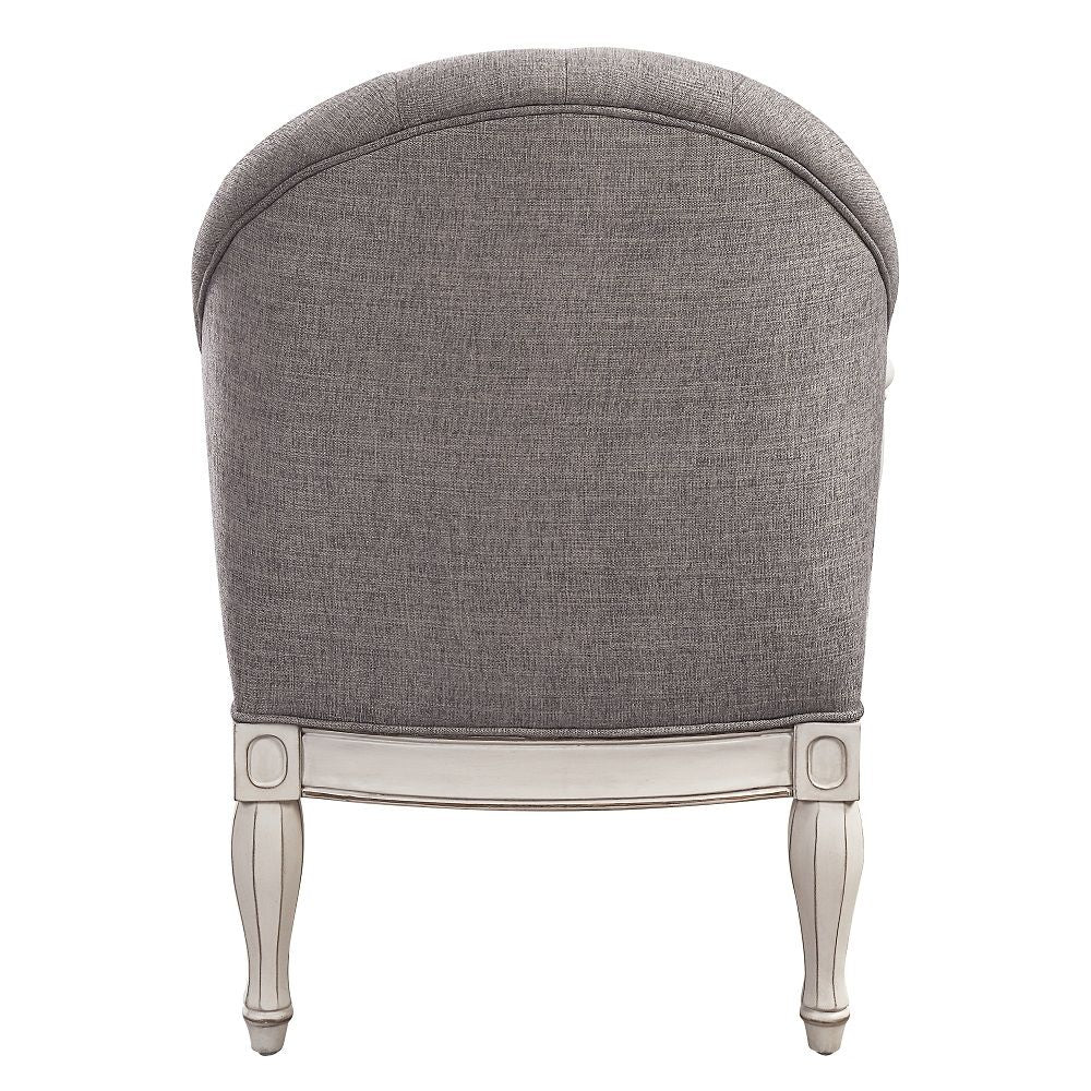Florian - Chair - Gray Fabric & Antique White - Urban Living Furniture (Los Angeles, CA)