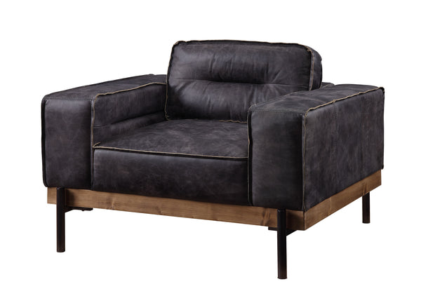 Silchester - Chair - Antique Ebony Top Grain Leather - Urban Living Furniture (Los Angeles, CA)