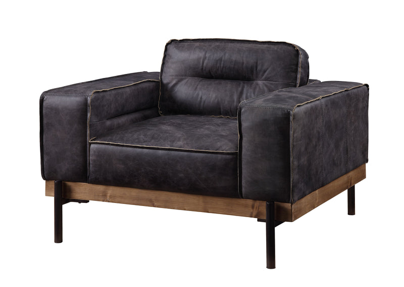Silchester - Chair - Antique Ebony Top Grain Leather - Urban Living Furniture (Los Angeles, CA)