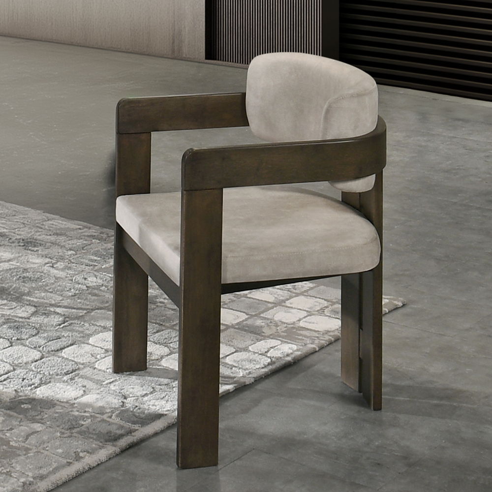 Destin - Side Chair - Light Gray Fabric & Walnut - Urban Living Furniture (Los Angeles, CA)