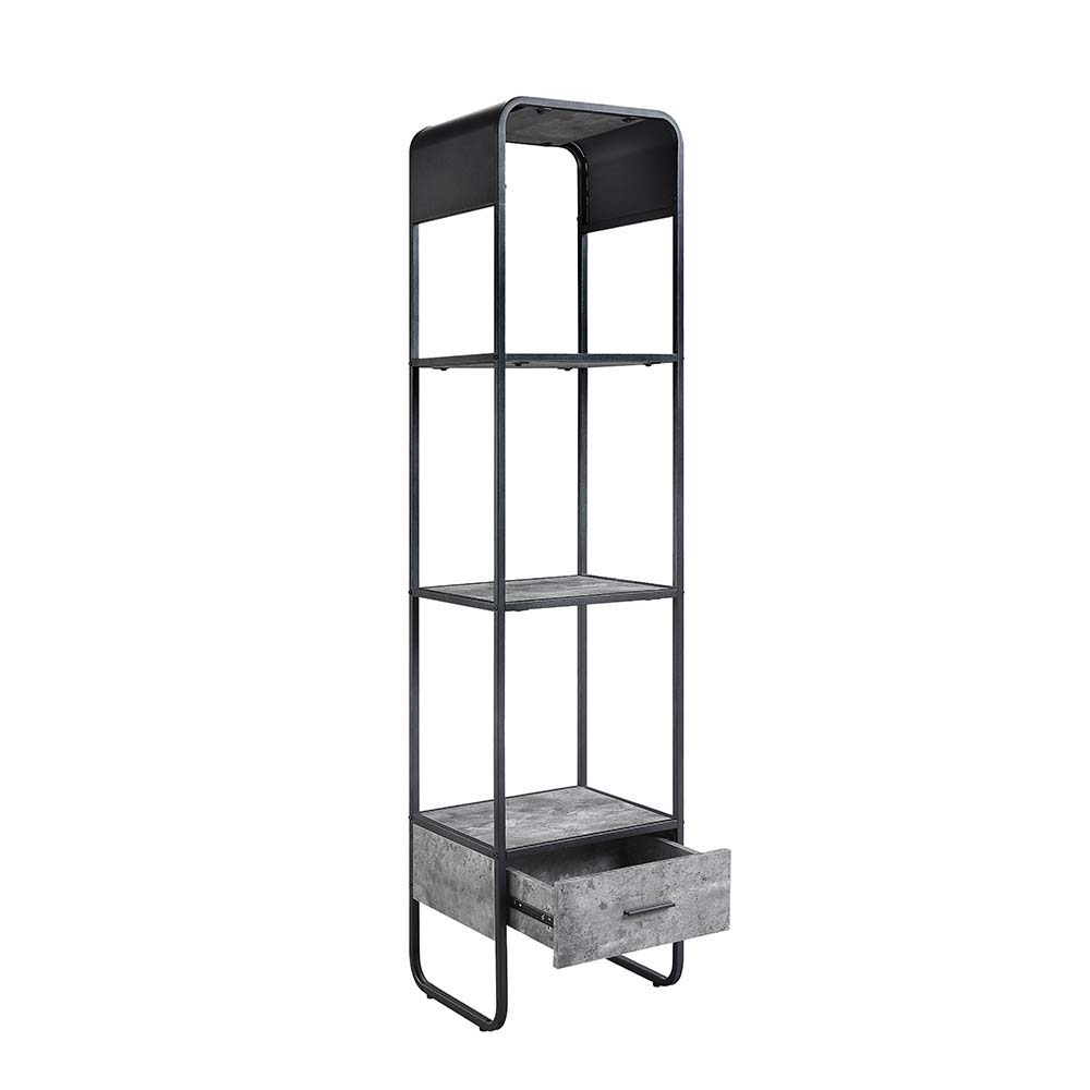 Raziela - Side Pier - Concrete Gray & Black Finish - Urban Living Furniture (Los Angeles, CA)