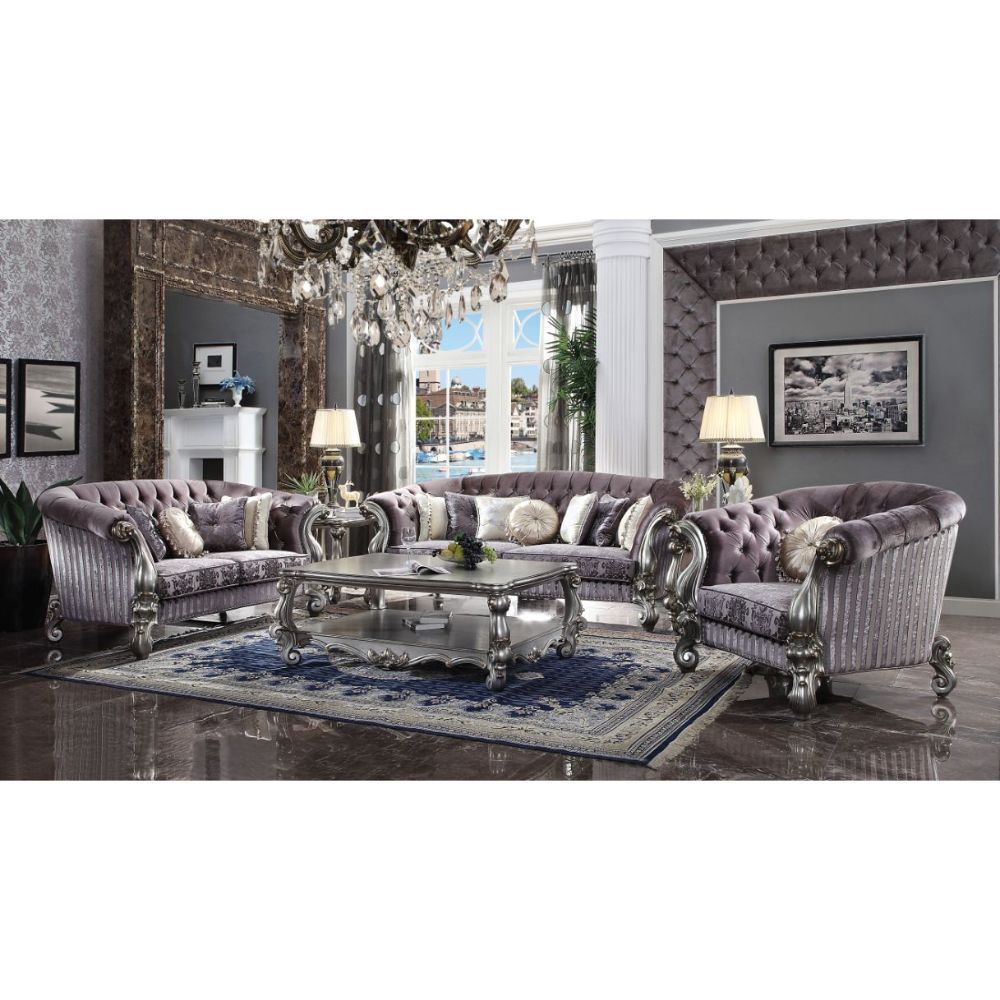 Versailles - Sofa - Velvet & Antique Platinum - Urban Living Furniture (Los Angeles, CA)