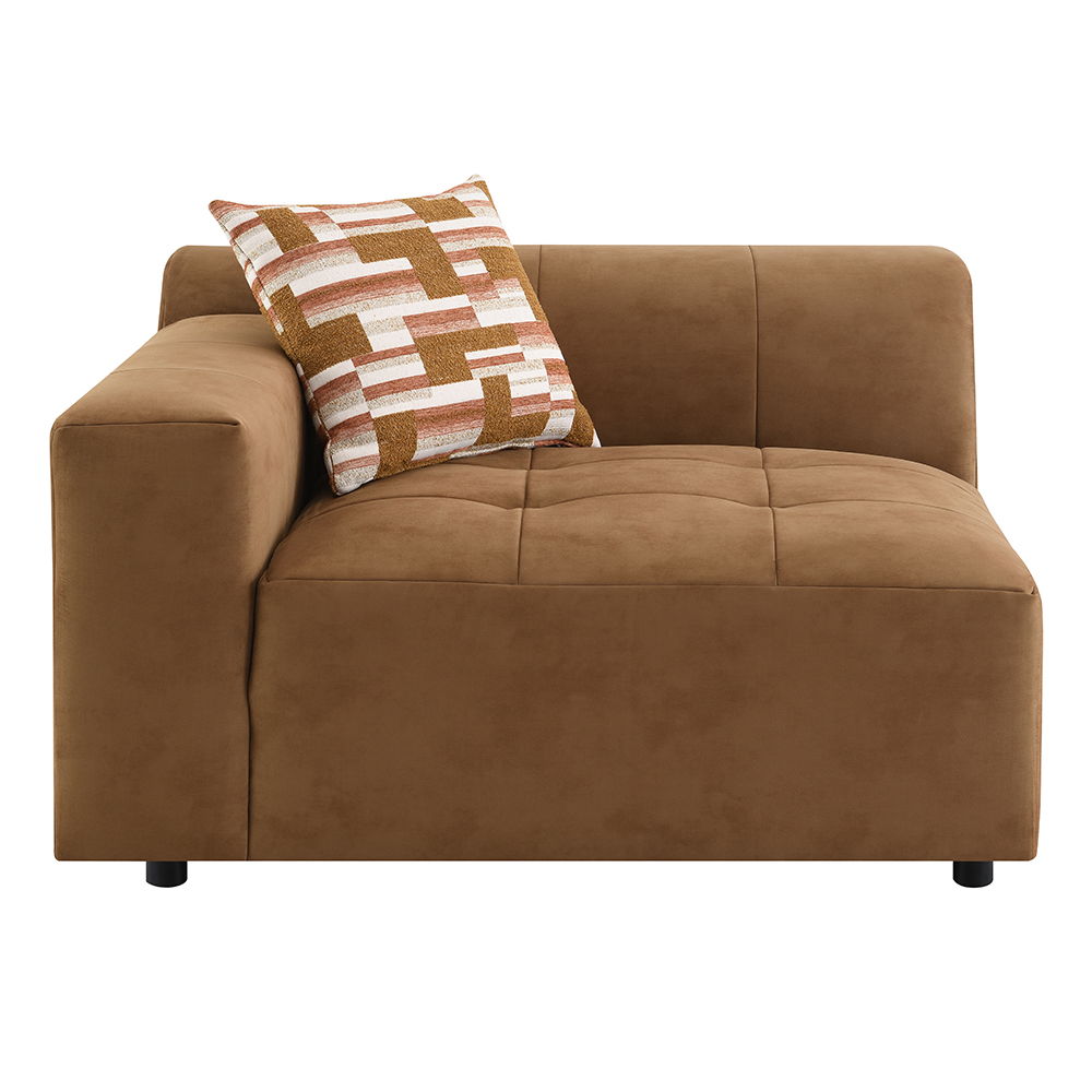 Zoey - Modular - RF Arm Chair With Pillow - Chocolate Suede - Urban Living Furniture (Los Angeles, CA)