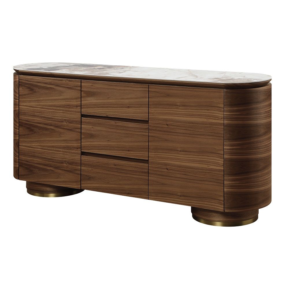 Willene - Server With Ceramic Top - Ceramic Top & Walnut - Urban Living Furniture (Los Angeles, CA)