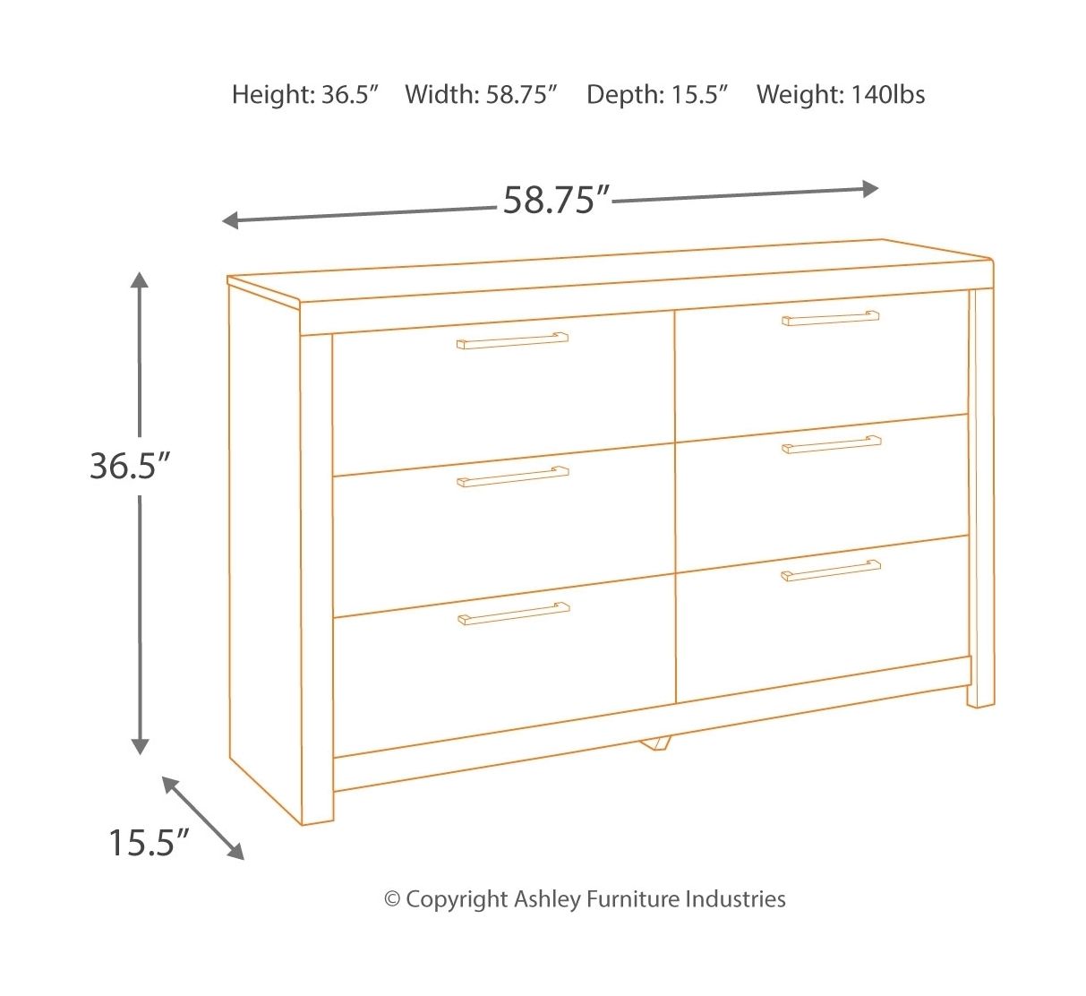Derekson - Dresser, Mirror - Urban Living Furniture (Los Angeles, CA)