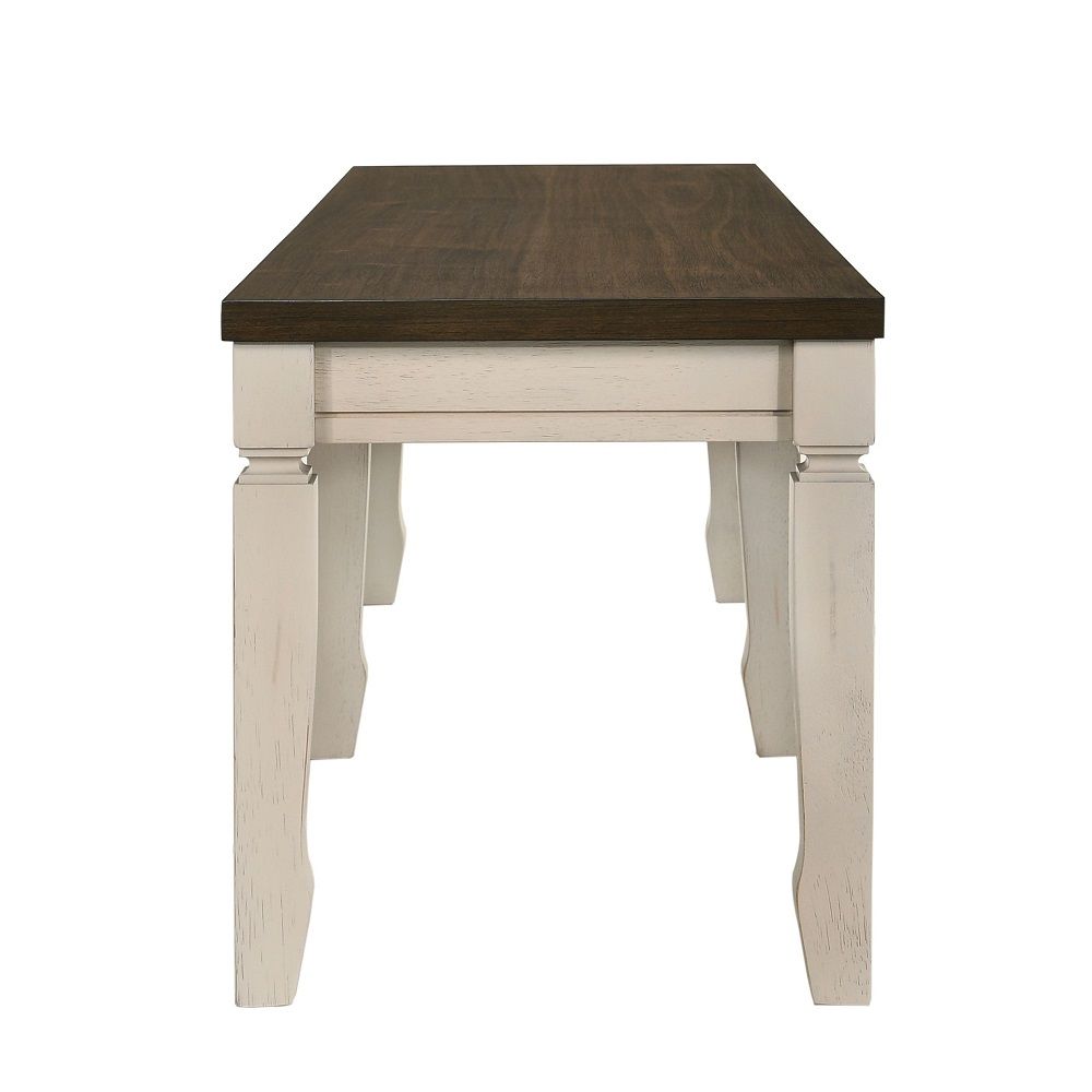 Fedele - Bench - Weathered Oak & Cream - Urban Living Furniture (Los Angeles, CA)