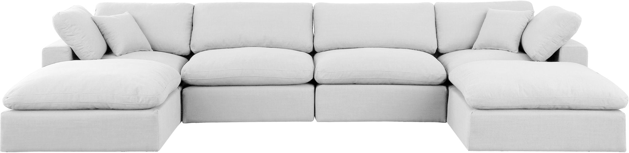 Comfy - 6 Piece Linen Modular Double Chaise Sectional - Urban Living Furniture (Los Angeles, CA)
