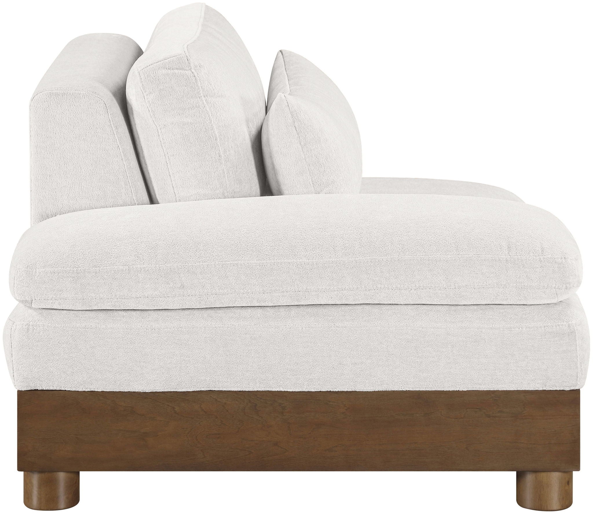 Turin - Chenille Fabric Upholstered Modular Arm Chair - Walnut Base - Urban Living Furniture (Los Angeles, CA)