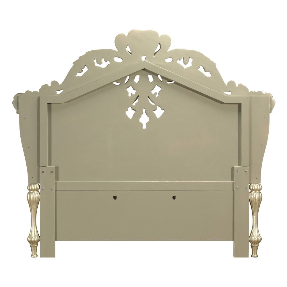 Vatican - Eastern King Bed - Synthetic Leather, Light Gold & Champagne Silver - Urban Living Furniture (Los Angeles, CA)