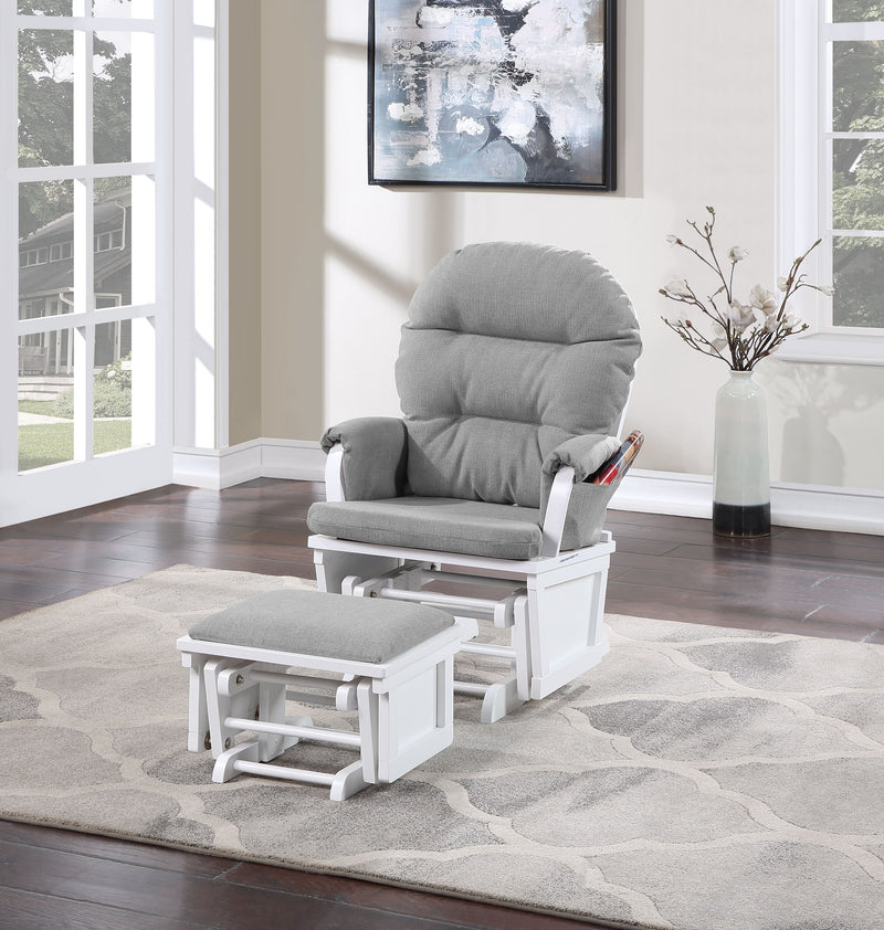 Madison - Glider & Ottoman - White Base - Urban Living Furniture (Los Angeles, CA)