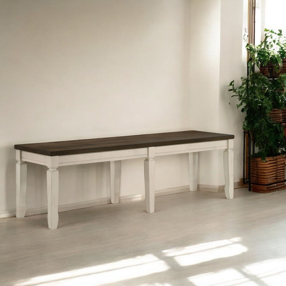 Fedele - Bench - Weathered Oak & Cream - Urban Living Furniture (Los Angeles, CA)