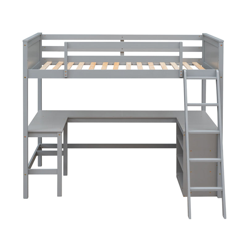 Loft Bed With Shelves With Desk