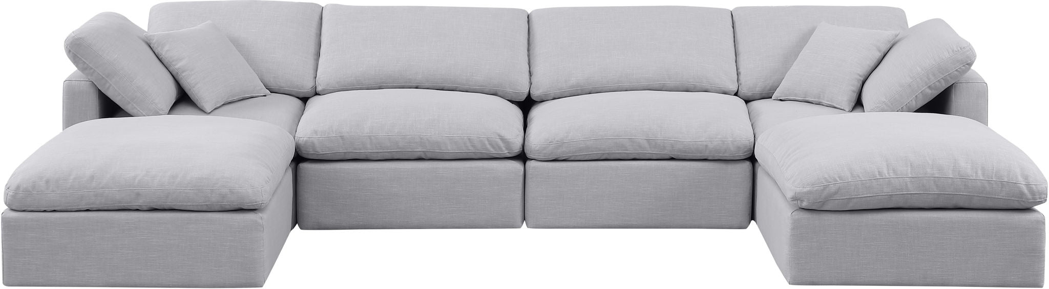 Indulge - Linen 6 Piece Modular Double Chaise Sectional - Urban Living Furniture (Los Angeles, CA)