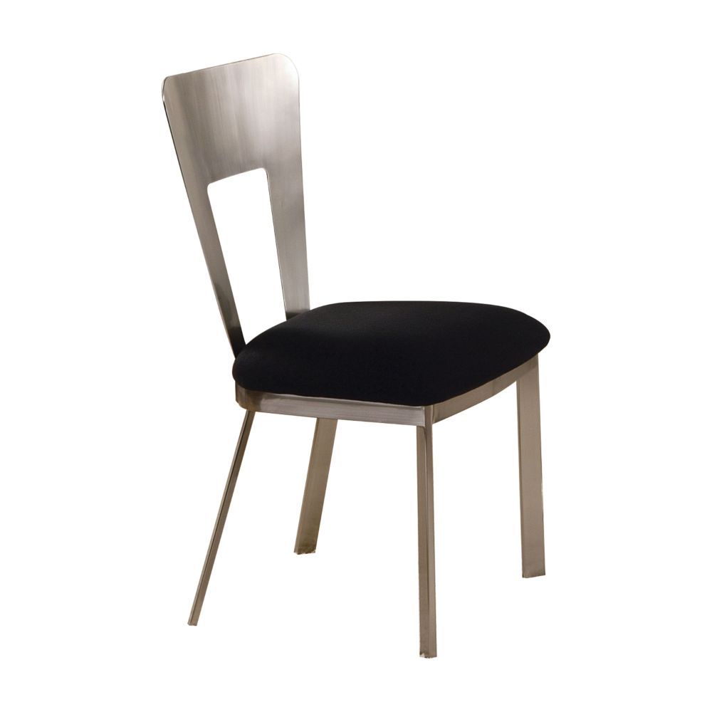 Camille - Side Chair (Set of 2) - Black Microfiber & Satin Plated - Urban Living Furniture (Los Angeles, CA)