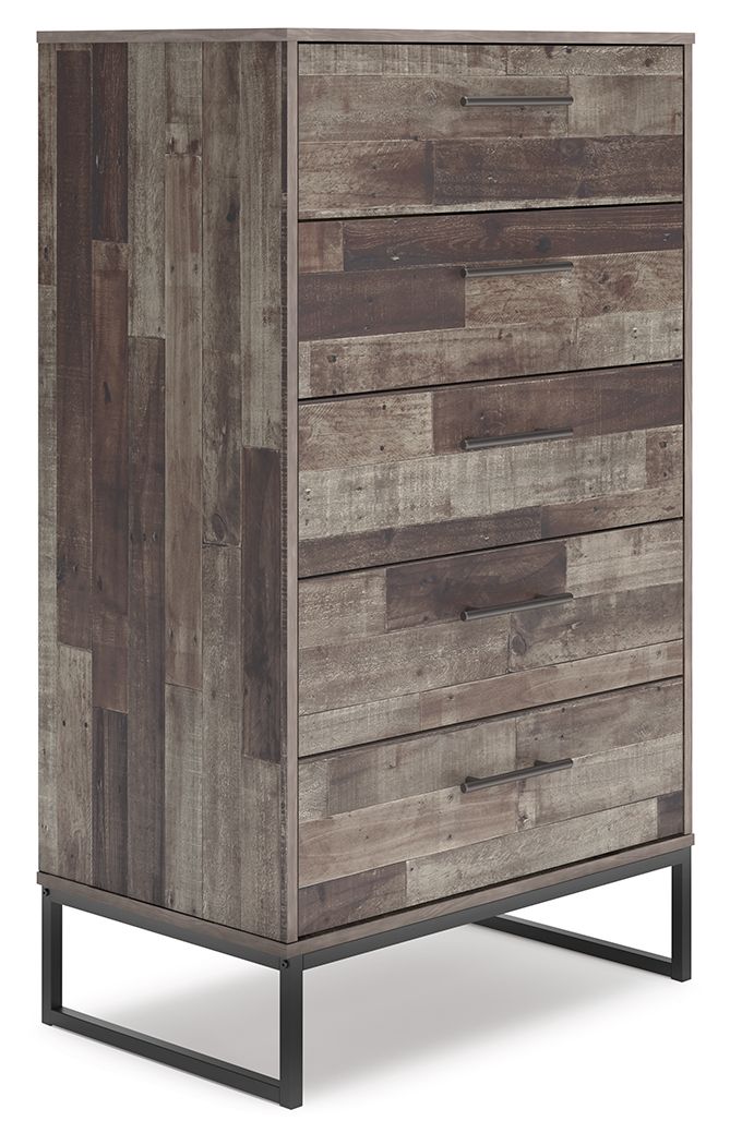 Neilsville - Black / Gray - Five Drawer Chest - Urban Living Furniture (Los Angeles, CA)