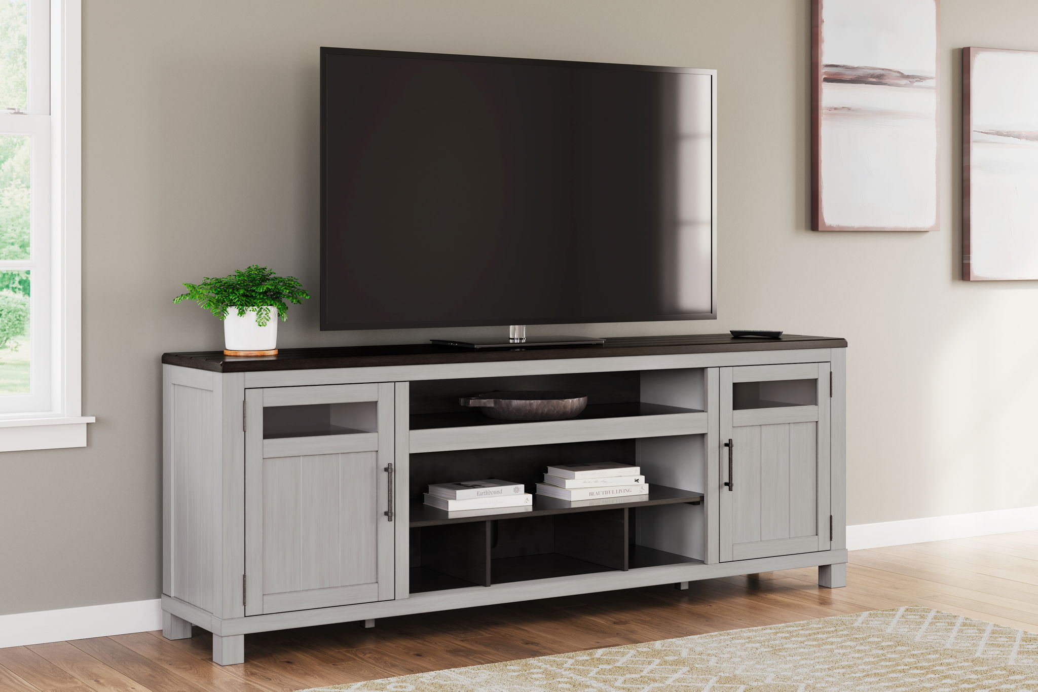 Darborn - Gray / Brown - XL TV Stand W/Fireplace Option - Urban Living Furniture (Los Angeles, CA)
