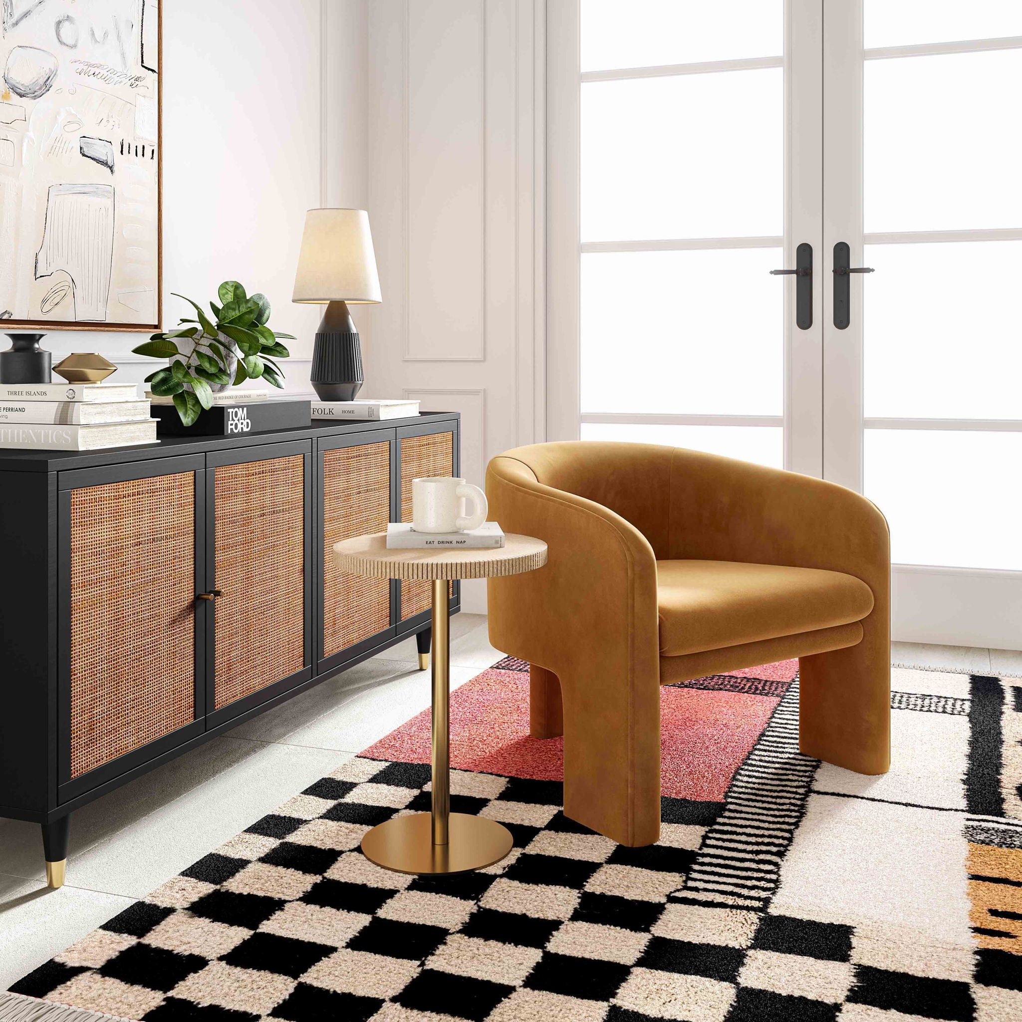 Marla - Velvet Accent Chair - Urban Living Furniture (Los Angeles, CA)