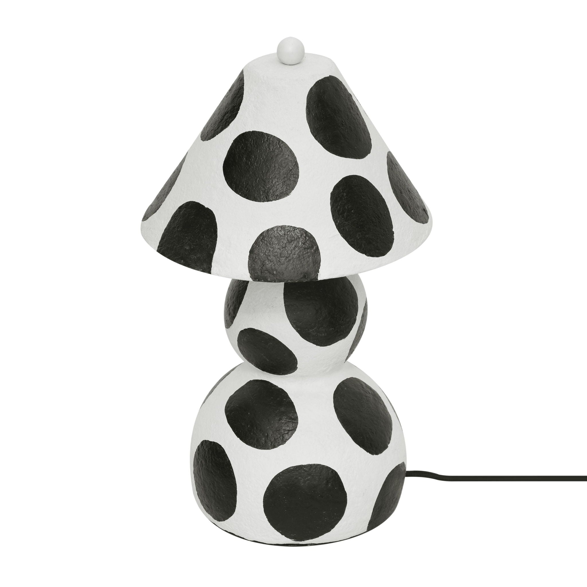 Lerici - Papier Mache Table Lamp - Black And White - Urban Living Furniture (Los Angeles, CA)