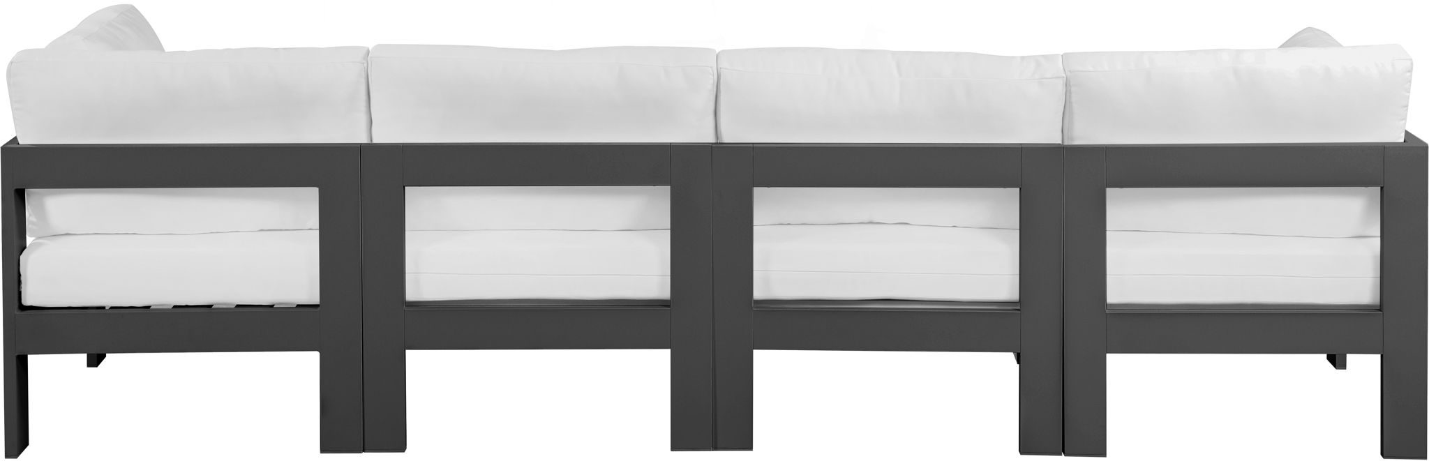 Nizuc - Outdoor Patio 4 Seat Modular Sofa With Gray Frame - Urban Living Furniture (Los Angeles, CA)