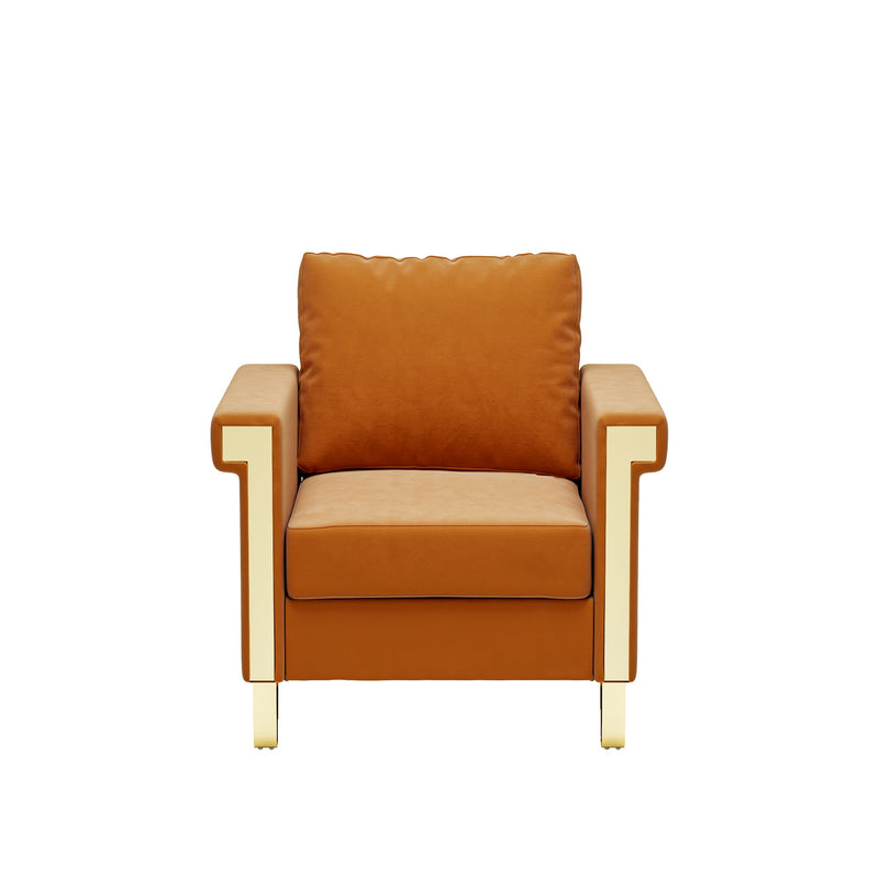 Shiny Chair With High-Resilience Foam And Durable Metal Legs