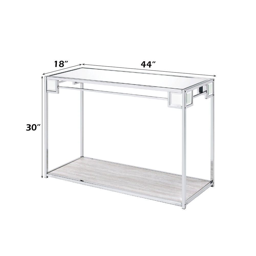Asbury - Console Table - Mirrored & Chrome - Urban Living Furniture (Los Angeles, CA)