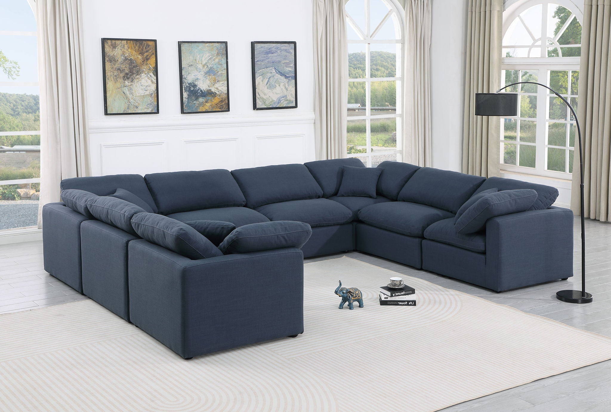 Indulge - Linen 8 Piece Modular Sectional
