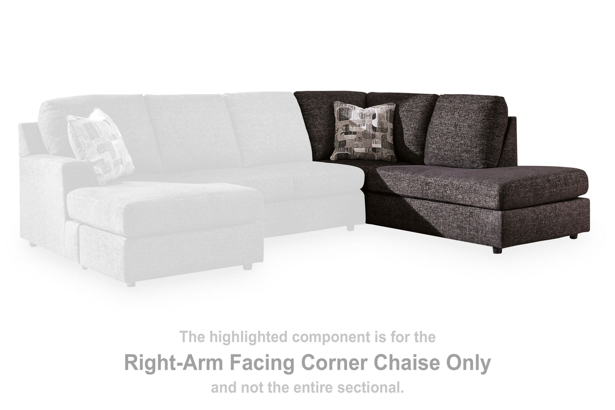 Lentiz - RAF Corner Chaise - Onyx - Urban Living Furniture (Los Angeles, CA)