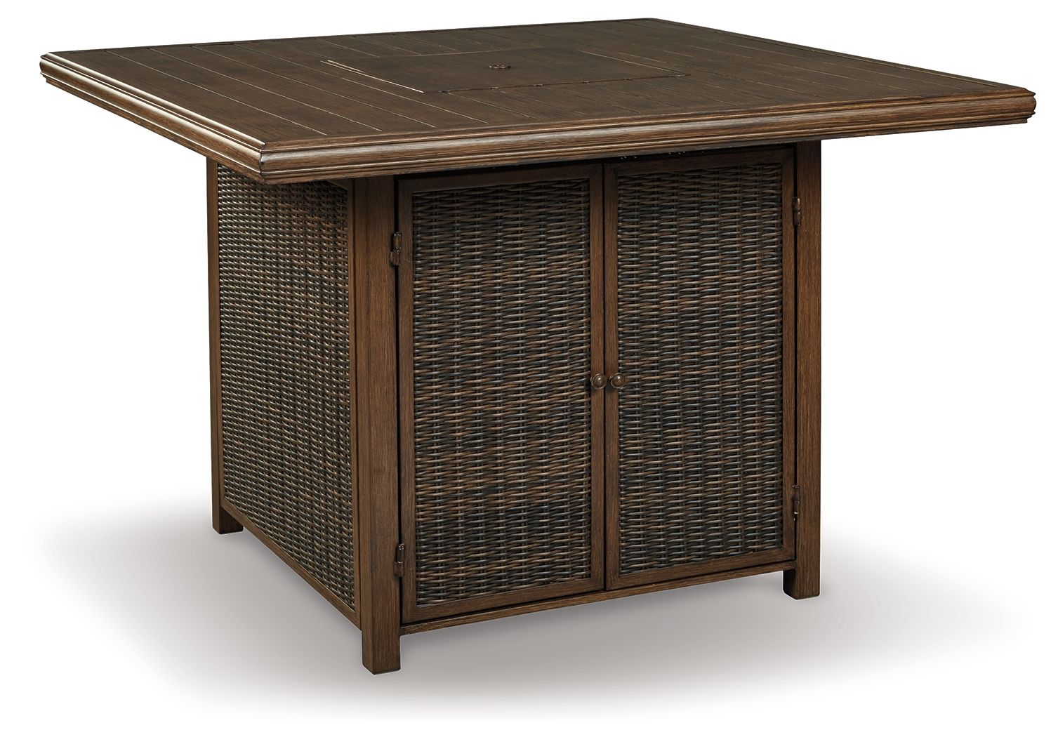 Paradise Trail - Square Bar Table w/Fire Pit - Medium Brown - Urban Living Furniture (Los Angeles, CA)