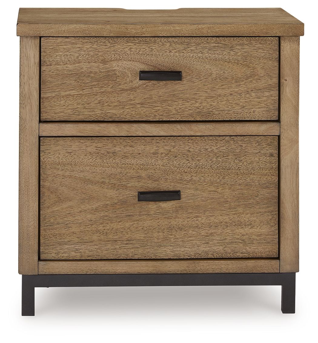 Tomtyn - Light Brown - Two Drawer Night Stand - Urban Living Furniture (Los Angeles, CA)