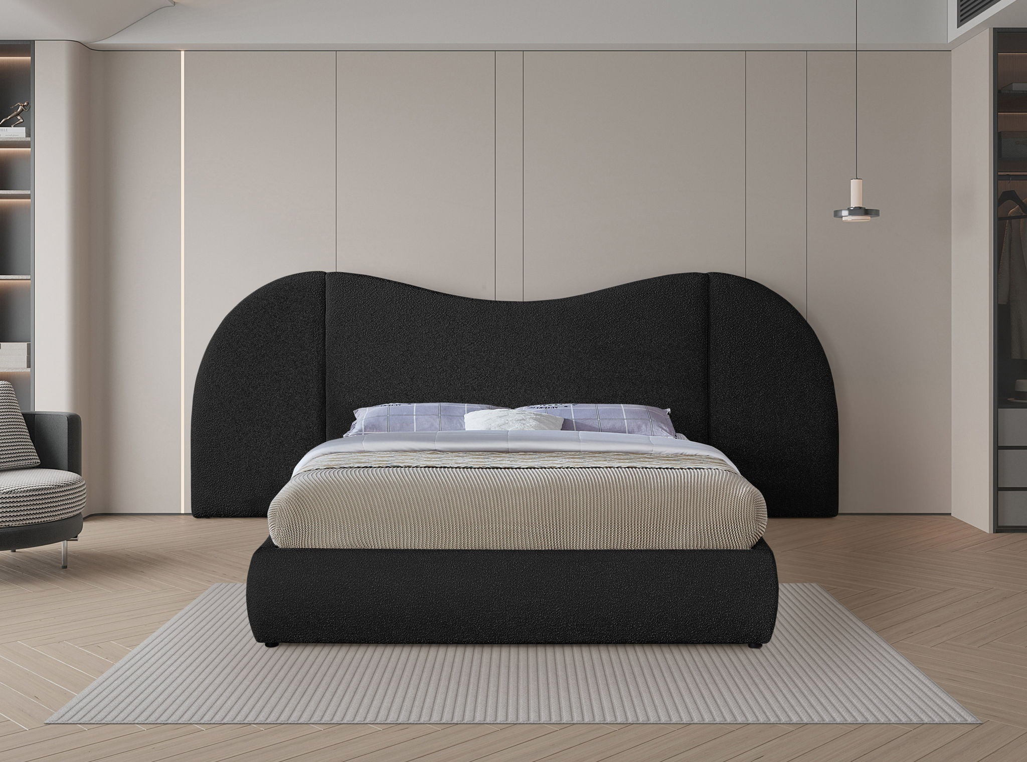 Everest - Boucle Fabric Bed - Urban Living Furniture (Los Angeles, CA)