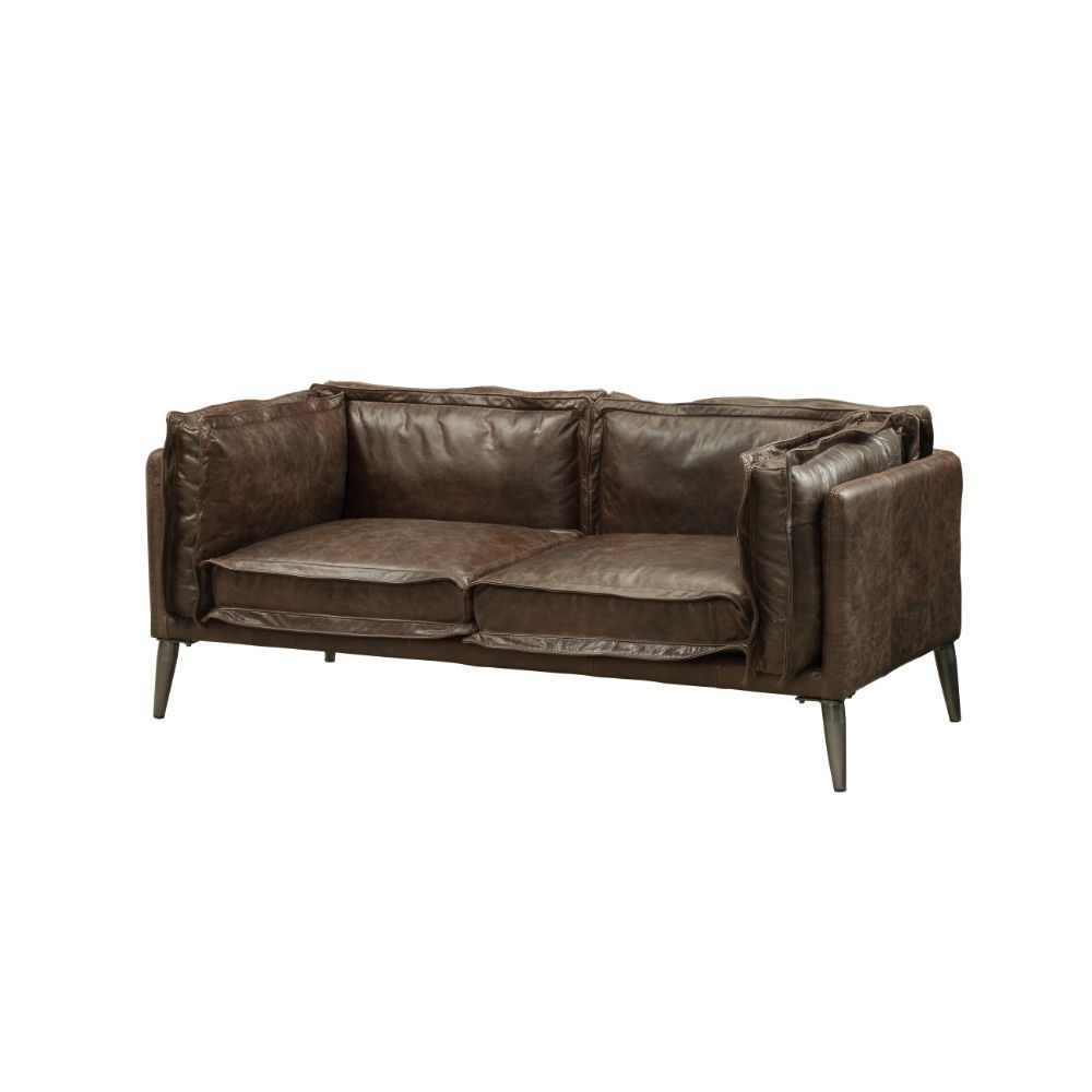 Porchester - Loveseat - Distress Chocolate Top Grain Leather - Urban Living Furniture (Los Angeles, CA)