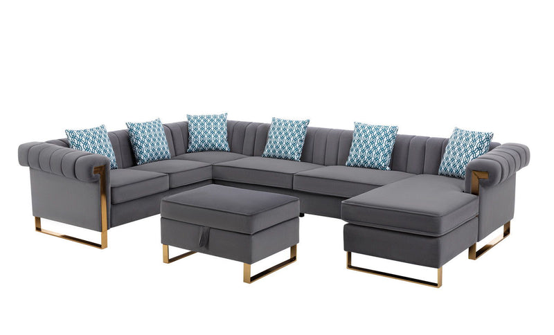Maddie - Velvet Sectional Sofa - Urban Living Furniture (Los Angeles, CA)