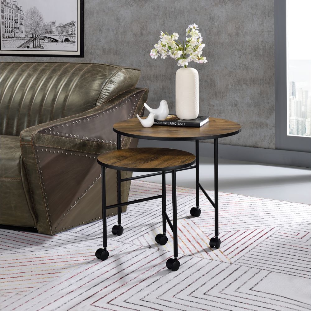 Oblis - Nesting Table Set - Vintage Oak - Urban Living Furniture (Los Angeles, CA)