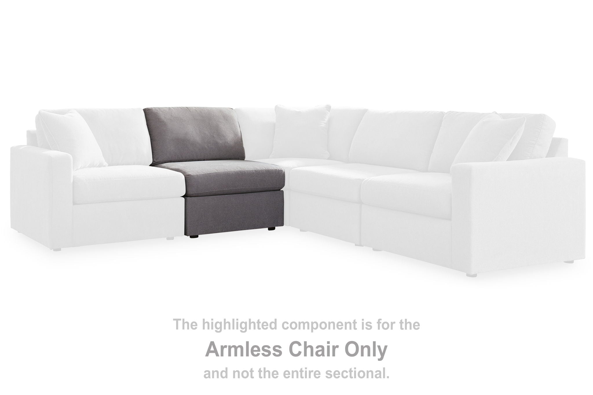 Modmax - Granite - Armless Chair - Urban Living Furniture (Los Angeles, CA)
