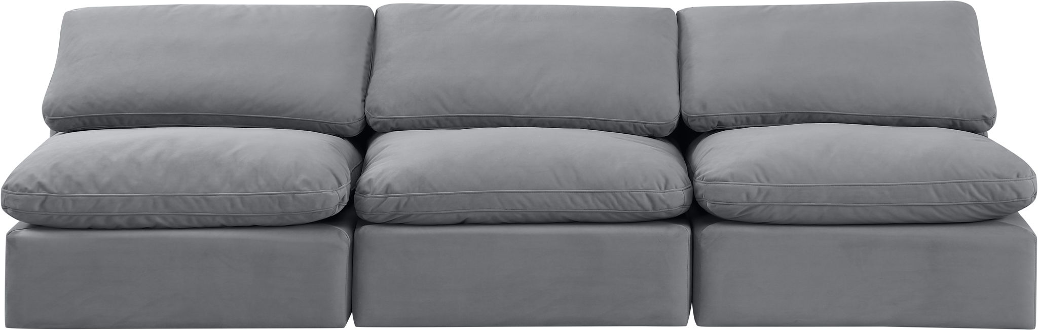 Indulge - Velvet 3 Seat Modular Armless Sofa - Urban Living Furniture (Los Angeles, CA)