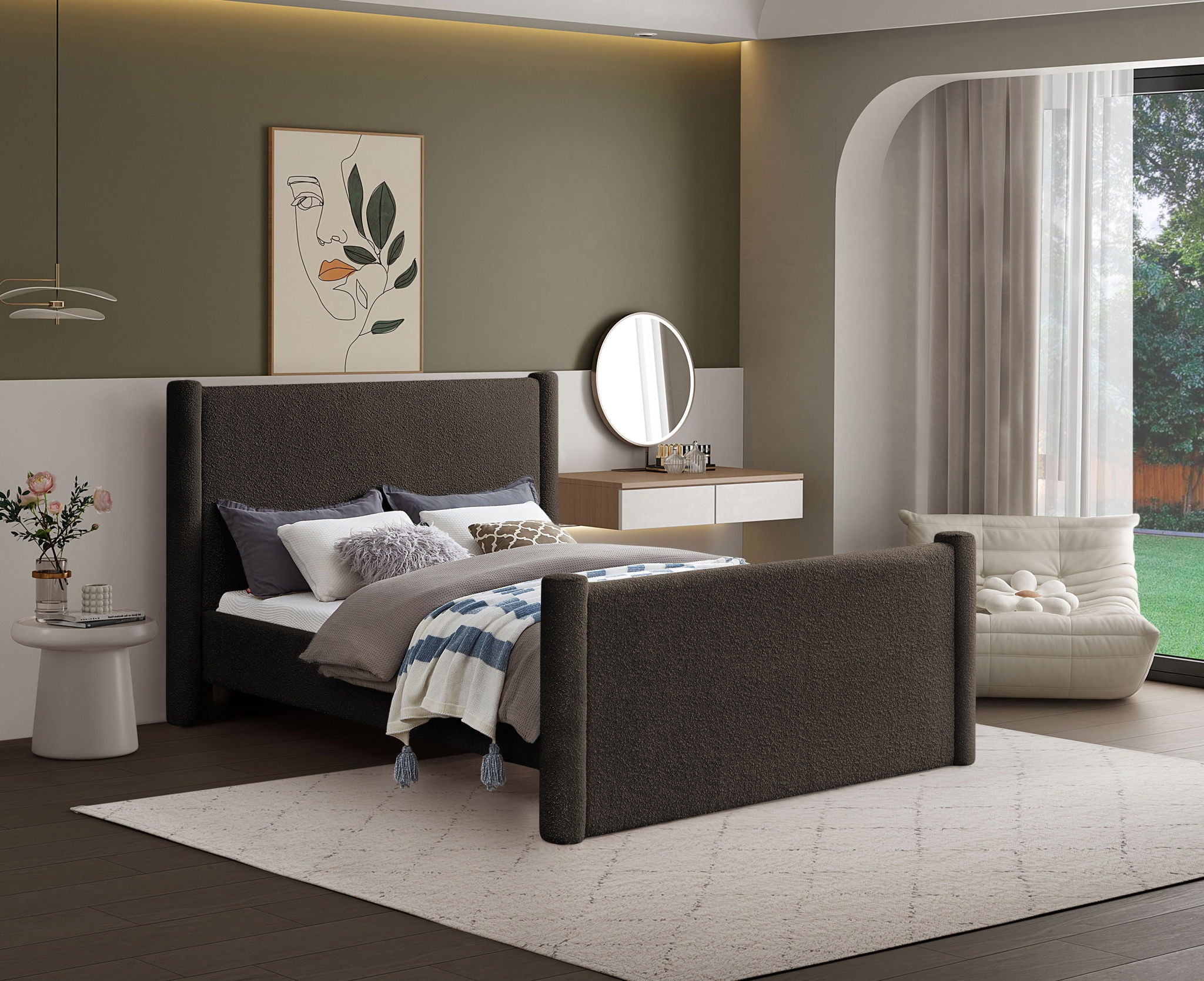 Elias - Boucle Bed - Urban Living Furniture (Los Angeles, CA)