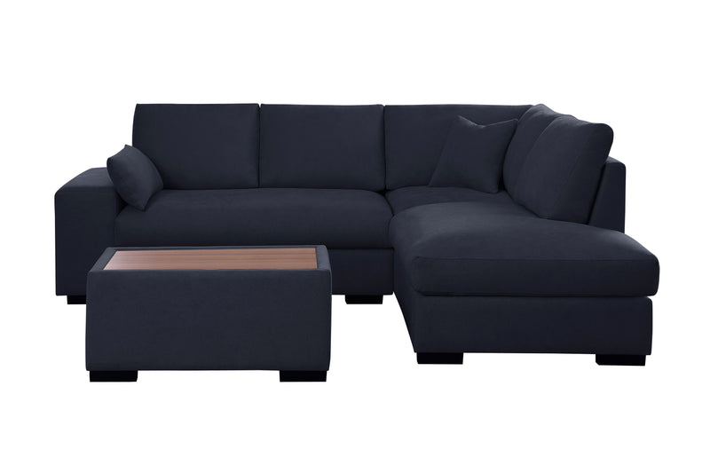 Joshua - 100" Sectional Sofa with Right Facing Chaise and Console Ottoman - Urban Living Furniture (Los Angeles, CA)