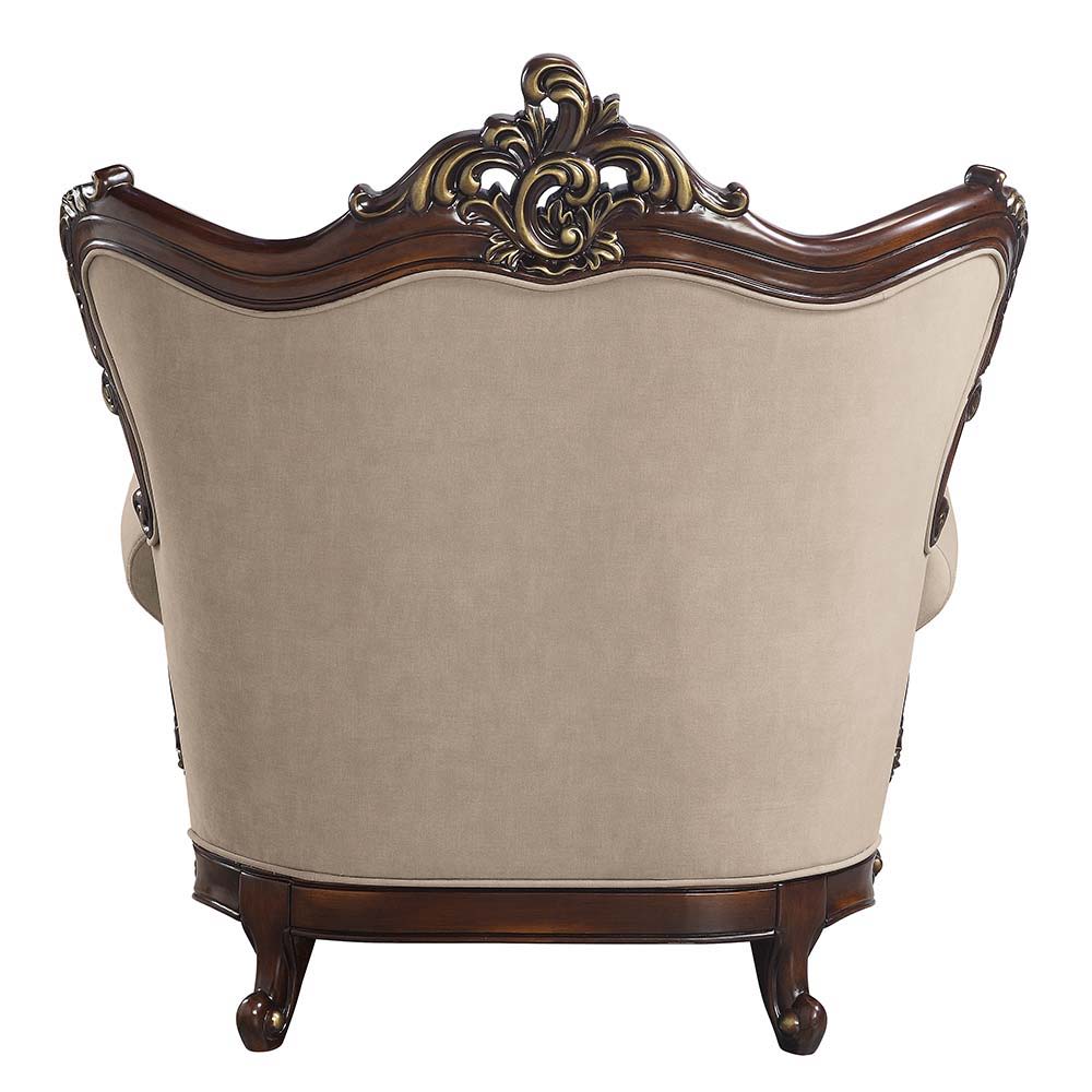 Ragnar - Chair - Light Brown Linen & Cherry Finish - Urban Living Furniture (Los Angeles, CA)