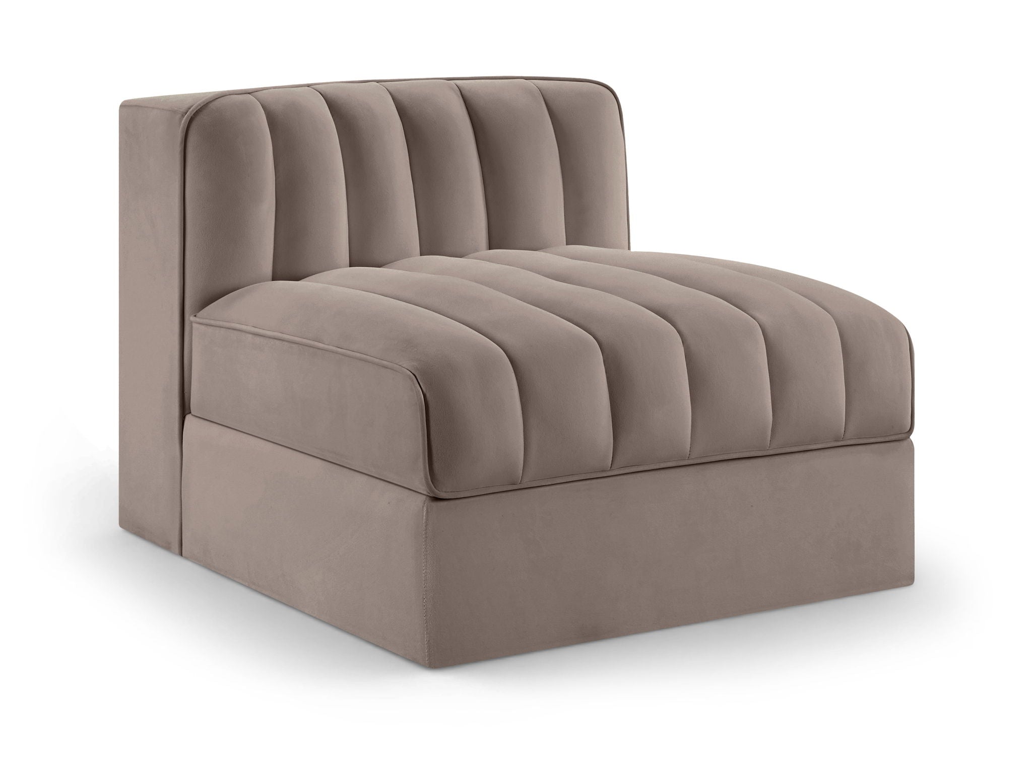 Rummi - Velvet Performance Fabric Upholstered Modular Armless Chair - Urban Living Furniture (Los Angeles, CA)