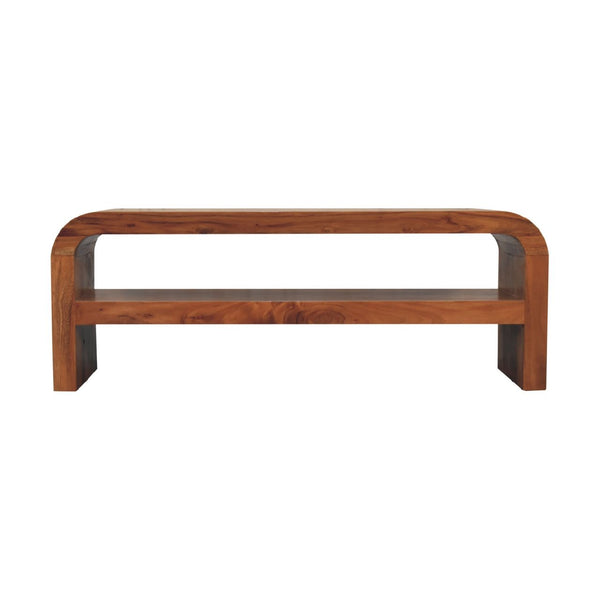Darcy - Media Unit With Shelf - Antique Brown